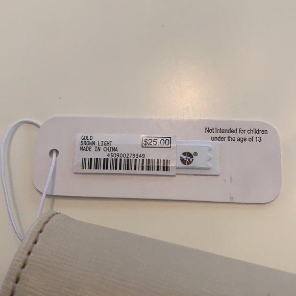 Charming Charlie 2 tone clutch . Crystals on gold metal closure . NWT - Picture 9 of 9